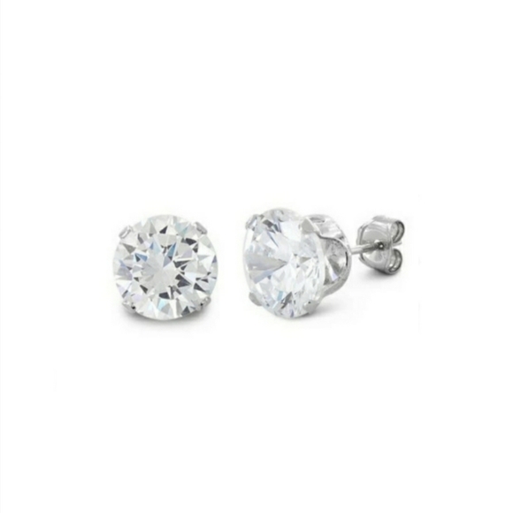 ✅💯 GENUINE STERLING SILVER *925* 4CT CZ STUDS - Picture 3 of 7